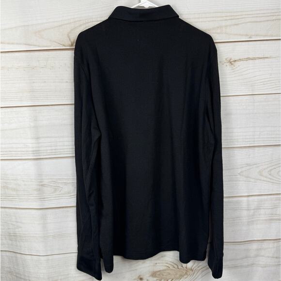 Con.struct Black Stretch Long Sleeve Knit Polo Size XL - Picture 3 of 8